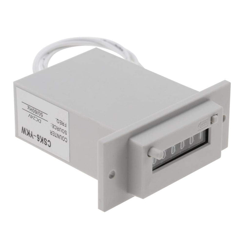Pulse Counter, CSK6-YKW 6 Digital Pulse 24v Counter 6 Digit electromagnetic 24v Digit Electromagnetic Pulse Counter(DC24V)