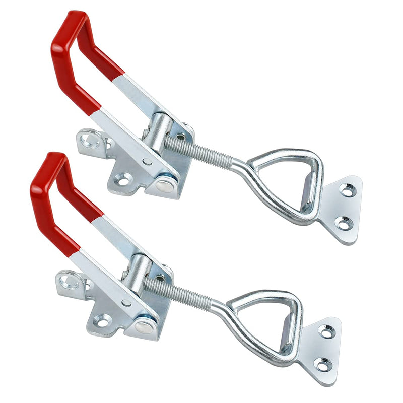 2 PCS Heavy Duty Toggle Clamp Latch 4003 Adjustable Latch Hardware, 1320Lbs Holding Capacity, Quick Release Pull Latch Clamp for Box Case Trunk, Industrial EquiIpment, Smoker Door and More (7.5inch) 7.5inch