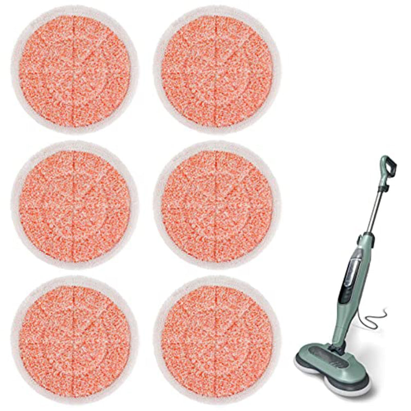 Pads for Shark Steam Scrub Mop: Fit for Shark S7001 s7020 s7000amz s7000 s7001tgt s7201 s8201 S7005 s8001 Series Rotating Steam Scrubber,Scrub Sanitize at The Same,Round Scrubbing Mop Replacement Pad 6 Pack