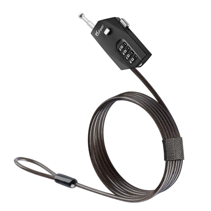Adjustable Cable Lock, Combination Wire Lock Trail Camera and Kayak Lock, 6.5ft Long Cord for Luggage Suitcase Helmet, Zinc Alloy Lock Part, Steel Cable, 10,000 Codes, Easy to Use - NewNest Australia