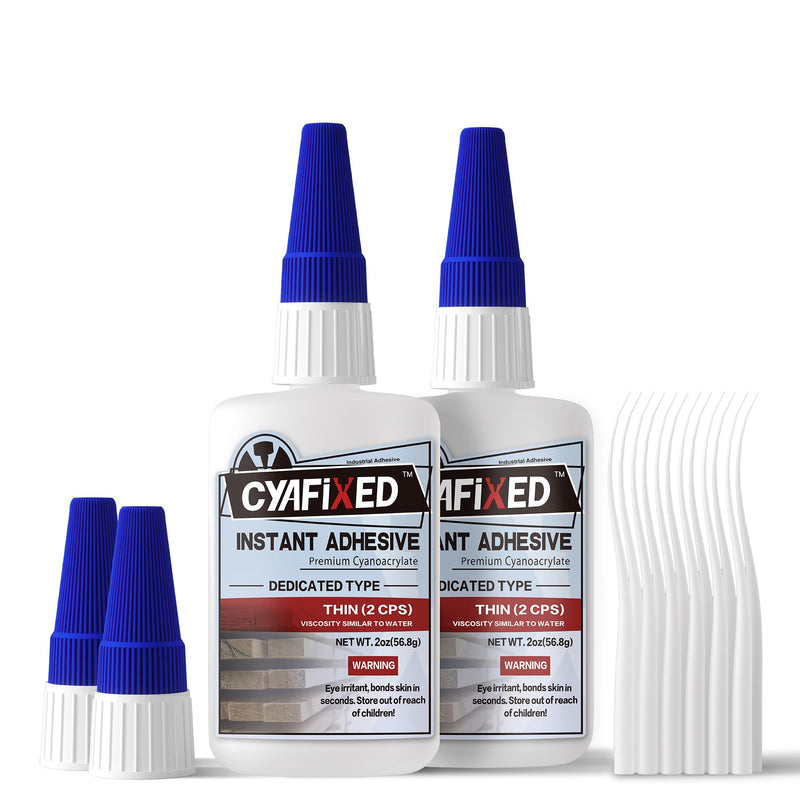 Professional Grade Cyanoacrylate Super Glue, Super Thin Viscosity CA Glue for Woodworking, 4 oz. Value Pack - Instant Adhesive for Woodturning, Pen Turning, Finish & Hobby 4 ounce