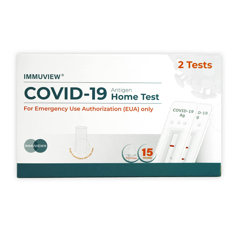 COVID-19 Antigen Home Test, FDA EUA at-Home Self Test, Non-invasive Nasal Swab, Easy to Use and Results Within 15 Minutes (1 Pack, 2 Tests Total)