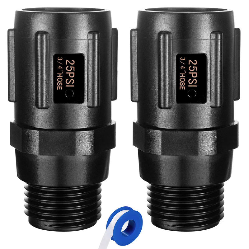 2pcs Garden Hose Pressure Regulator 25 PSI, 3/4" FHT × 3/4“ MHT, Pressure Reducer, Great for Drip Irrigation System Distributing Regulator drip Irrigation Parts emitters for drip line 2 Pack