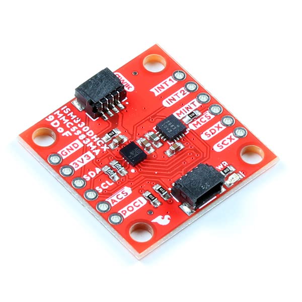 SparkFun 9DoF IMU Breakout - ISM330DHCX, MMC5983MA (Qwiic) 3D Digital Accelerometer and Gyroscope -Triple Axis Magnetometer -6DoF IMU Supply Voltage: 1.71V to 3.6V