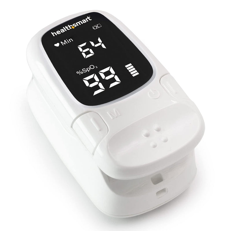 Healthsmart Digital Fingertip Sport Pulse Oximeter, Fast Results, FSA HSA Eligible, Easy-To-Read LED Display, Auto-Shutoff White OLED ONE SIZE