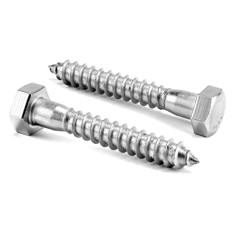 5/16" x 2" Hex Head Lag Screws Bolts 20Pcs 304 Stainless Steel 18-8, Partial Thread, Hexagon Head Wood Screws by SG TZH 20 5/16-18 x 2"