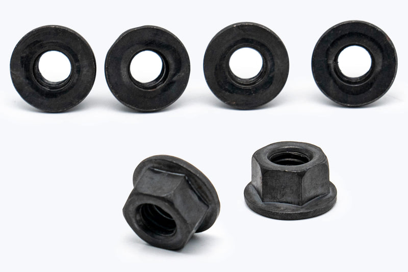 6PC Set Steel Flanged Nut (1/2-13) 1/2-13
