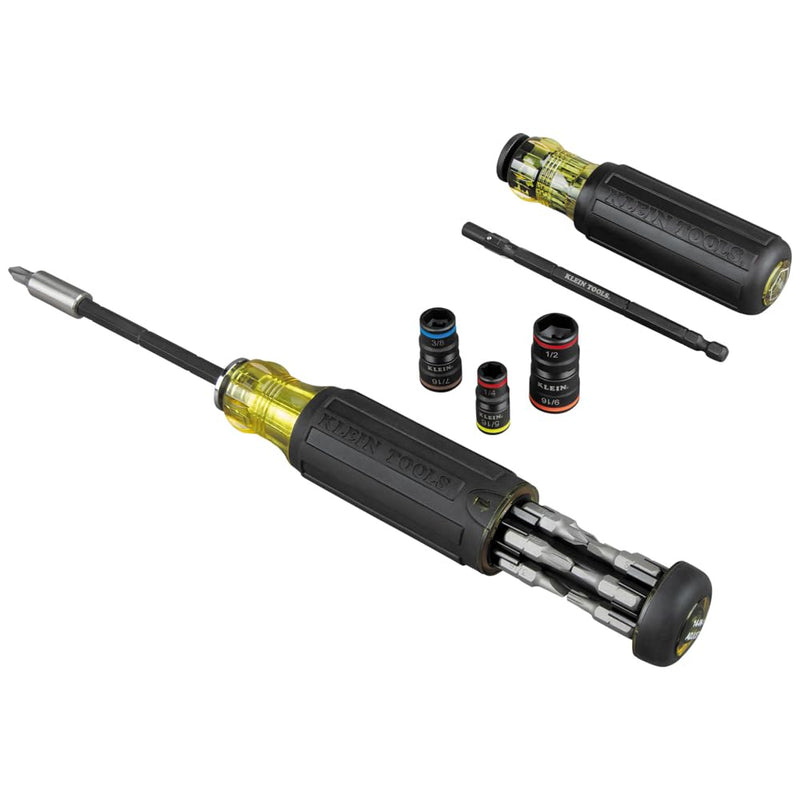 Klein Tools 80083 Klein Tools 80083 Impact Driver Kit with 7-in-1 SAE Impact Socket Set and 14-in-1 Multi-Bit Adjustable Length Screwdriver, 2-Piece 2-Piece Kit