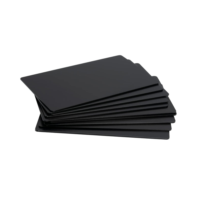 StayMax Anodized Aluminum Business Cards Blanks Metal Engraving Sheets Aluminum Blanks 10 Pack (Black) Black