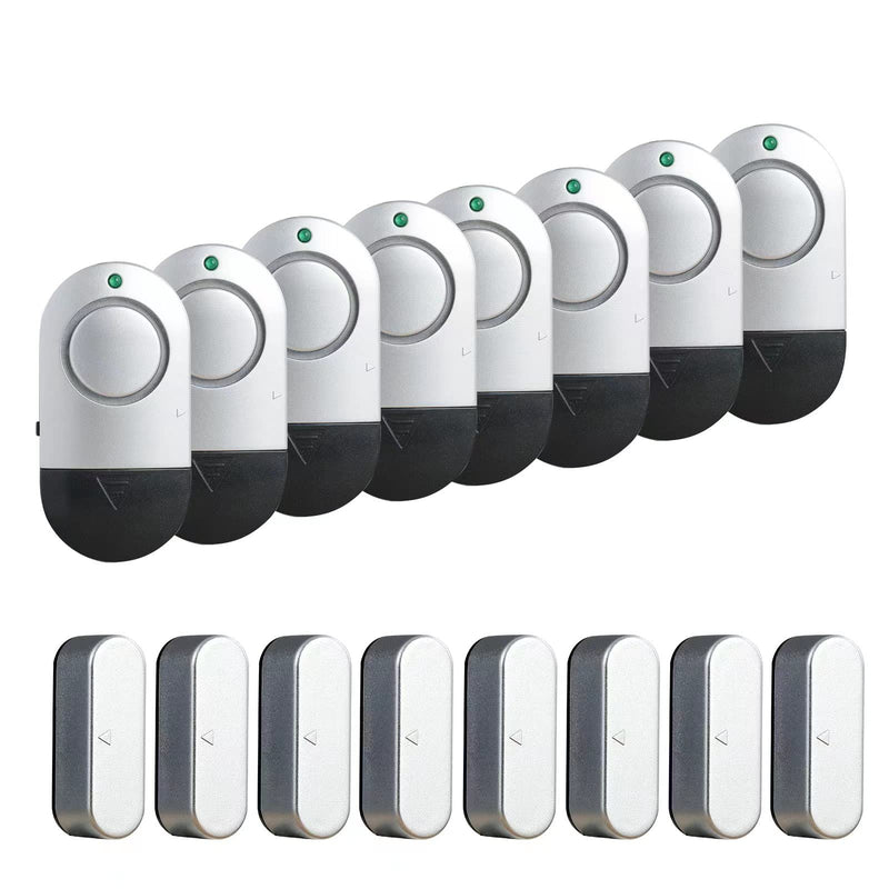 Window Alarm Sensors, Door Alarms for Home Security,120 DB Pool Door Alarm for Kids Safety (8 Pack) WW8pack