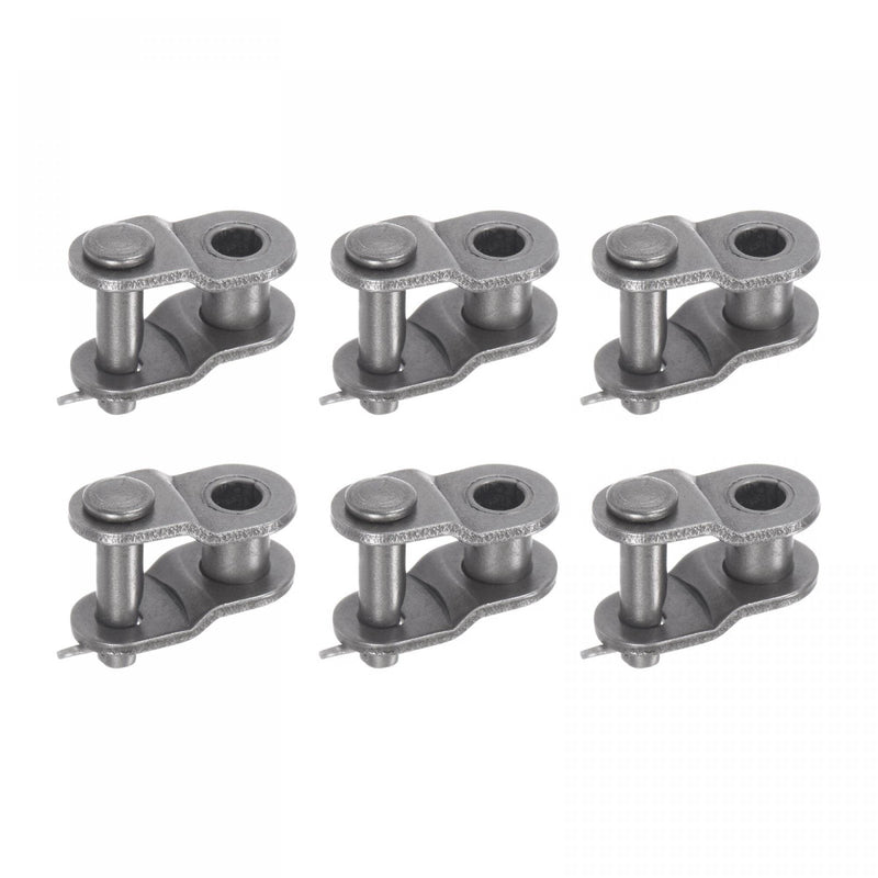 uxcell 6Pcs #35 Chain Offset Half Link Roller, 3/8" Pitch Carbon Steel, Standard Chain End Connector Split Links for 06C Chain