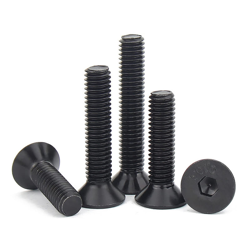 75PCS Flat Head Hex Socket Cap Screw Bolt, Grade 10.9 Alloy Steel, M6 x 10/12/16/20/30mm SCK Allen Head Hex Drive Machine Screw Set with Hex Key, Black Oxide Finish, Fully Threaded Pitch: 1.0mm 75pcs-M6 x 10/12/16/20/30