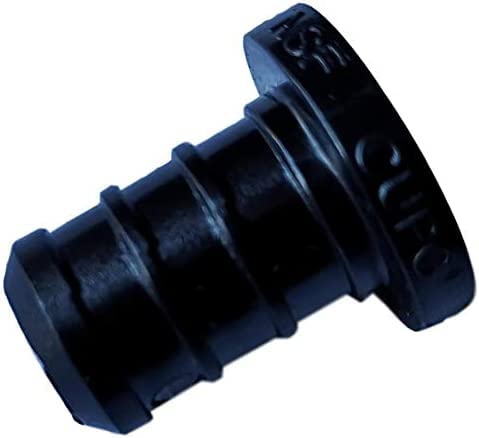 100 Pack XFITTING 1/2'' Pex Plug (End Cap) Poly Alloy Plug, Black
