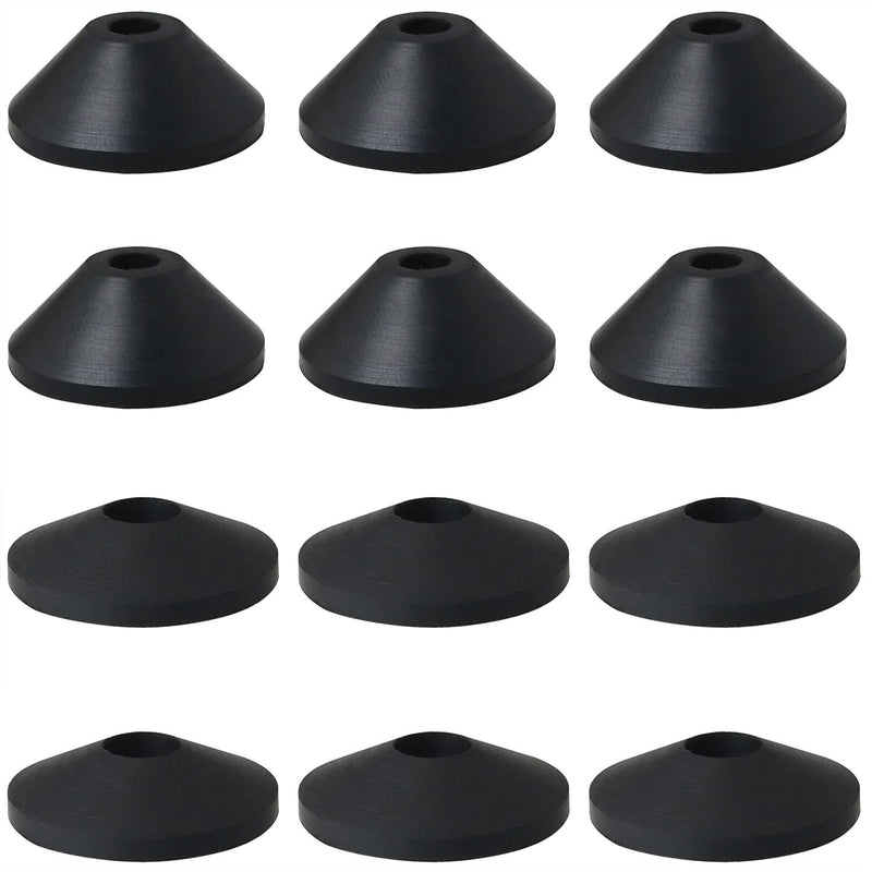 12pcs Conical Toilet Bolt Rubber Washer M6 + M8 Prevent Leakage Bolt Kits for Toilet Tank Maintenance