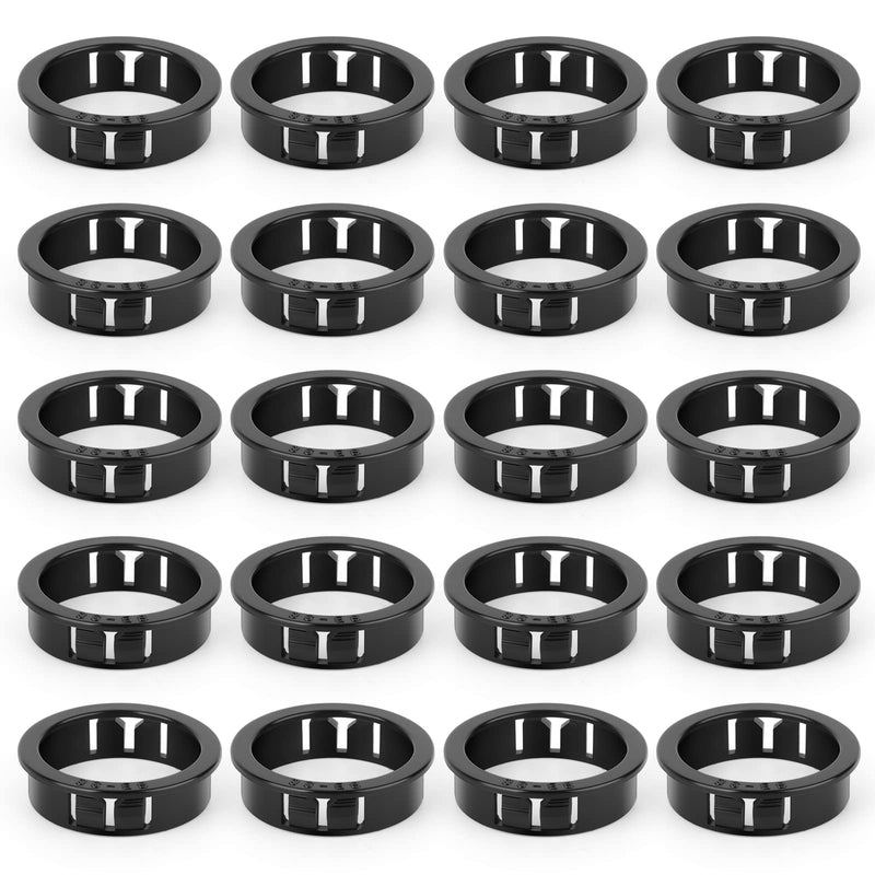 20PCS 1-1/2" Round Cable Snap Bushing Grommet, Black Snap in Cable Grommet Protector 1-1/2"