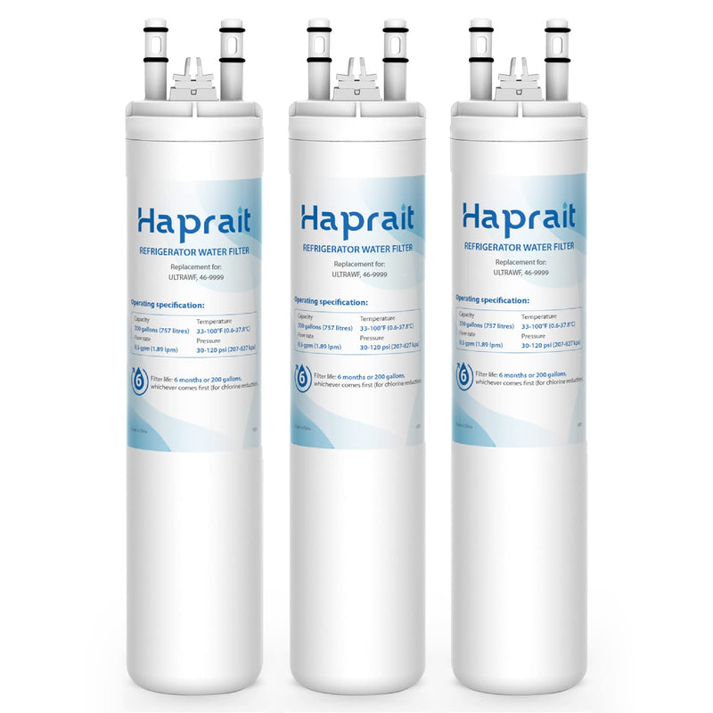 HP005 Replacement for Frigidaire ULTRAWF, Pure Source Ultra, Kenmore 9999, 469999, 46-9999, A0094E28261 Water and Ice, Height 11 inches, 3 Count
