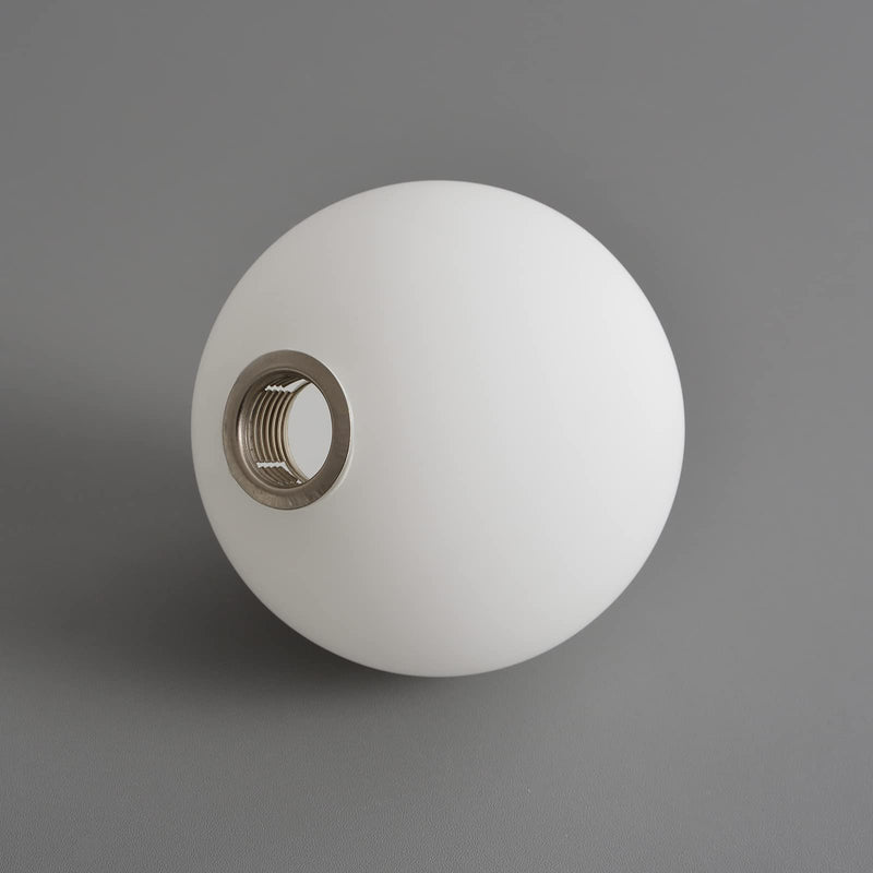 Lighting Replacement Glass Lampshade 4 Inch Milky White Glass Dome Cover Round Globe 0.8 Inch Fitter for G9 Bulb Replacement (milk white)