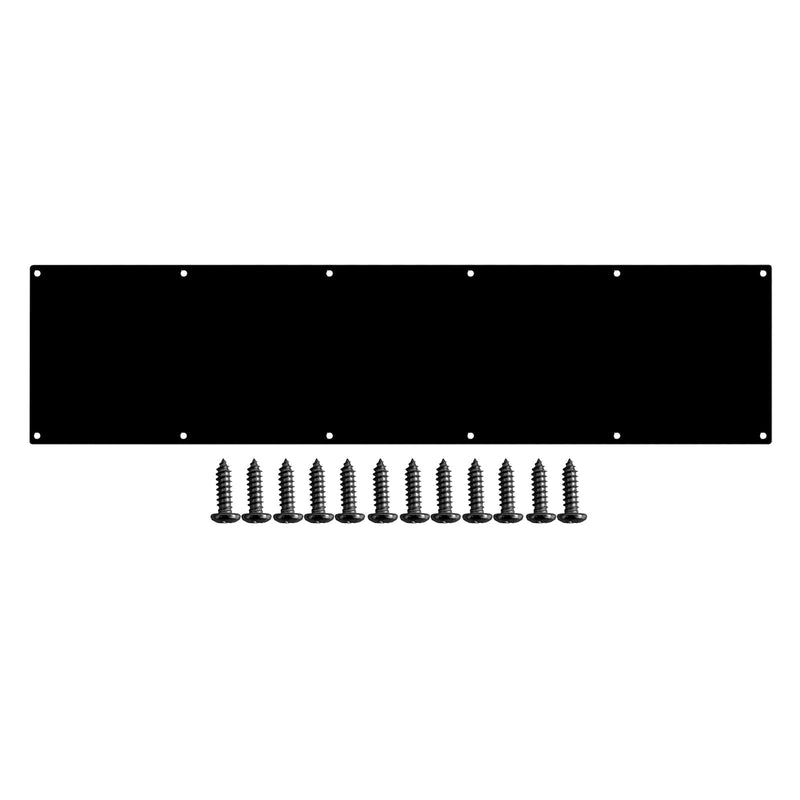 Door Kick Plate 34 inches Acrylic Decorative Plates Protector for 36 inches Front Doors, 1/10 inch Thickness 8"x 34" Black