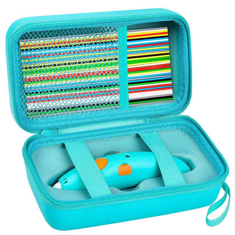 Case Compatible with 3Doodler Start+ Essentials (2022) for 3D Pen Set for Kids, Storage Organizer Holder for Printing Filament Refill and Micro-USB Charger (Box Only) Full green