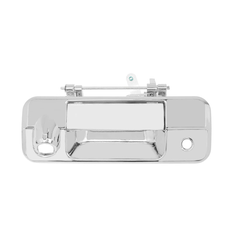 Gledewen Chrome Tailgate Door Handle, Compatible with 2007-2013 Toyota Tundra, Exterior Rear w/Camera Hole | Replaces 69090-0C051,690900C051,81214 Liftgate Outside Door Latch Handle