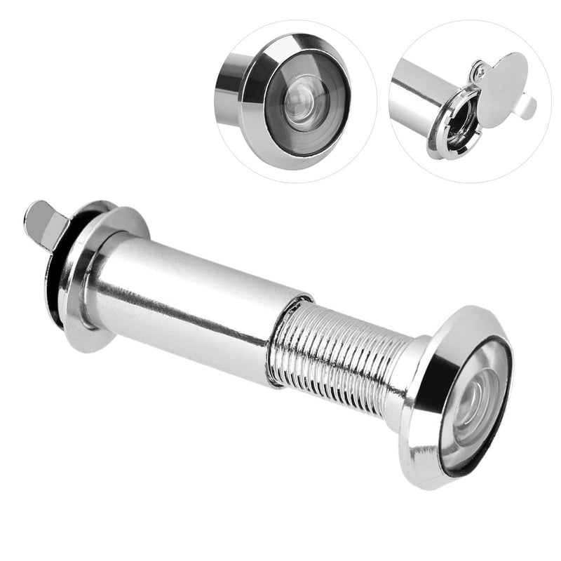 Plplaaoo Door Peephole with 220 Degree Wide Viewing Angle – One-Way Door Peephole with Reverse Privacy Cover | Fits for1.37-2.16inch Thick Doors | Zinc Alloy Security Peephole for Door