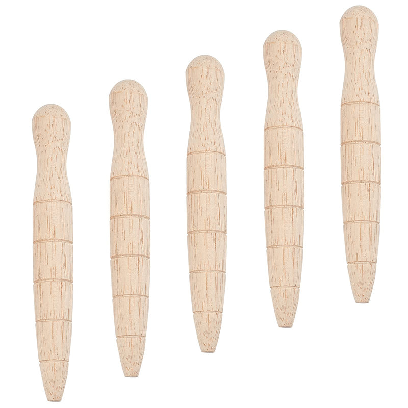 CHGCRAFT 5Pcs Wooden Plant Dibber Wood Garden Dibber seedsDibbler Dibber Bulb Seedling Planting Tools Gardeners Planting Tool for Seedlings