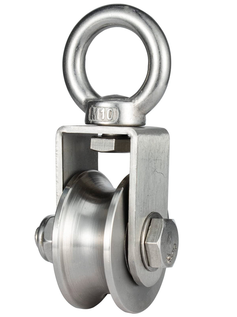 Heavy Duty Cable Single Pulley Block Wheel for Wire Rope with Ball Bearings, DIY Pulley System for Gym Equipment Workout, Winch, Lifting 48mm