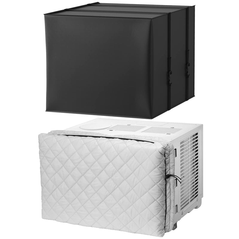 2 Pack Window Air Conditioner Covers, Indoor&Outdoor AC Cover for Winter Size L: 25l*17h*3.5d + 25.5w*20.5d*18h
