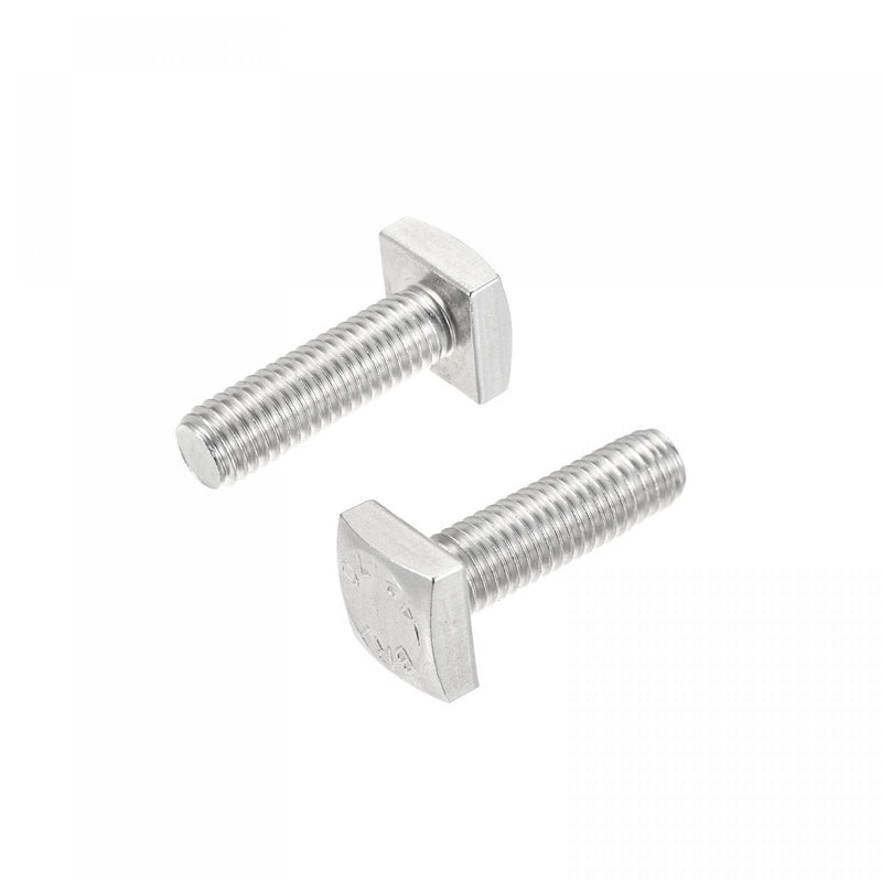 uxcell Square Head Bolt, 2pcs M6x20mm Fully Thread 304 Stainless Steel Grade C Square Machine Screws