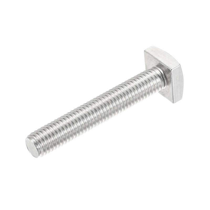 uxcell Square Head Bolt, M10x60mm Fully Thread 304 Stainless Steel Grade C Square Machine Screw