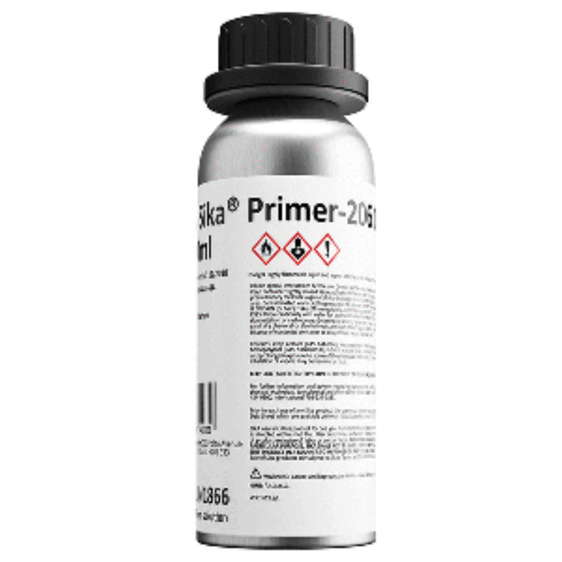 SIKA Primer 206 G+P Black, Moisture-Curing Liquid Primer 250ml Bottle