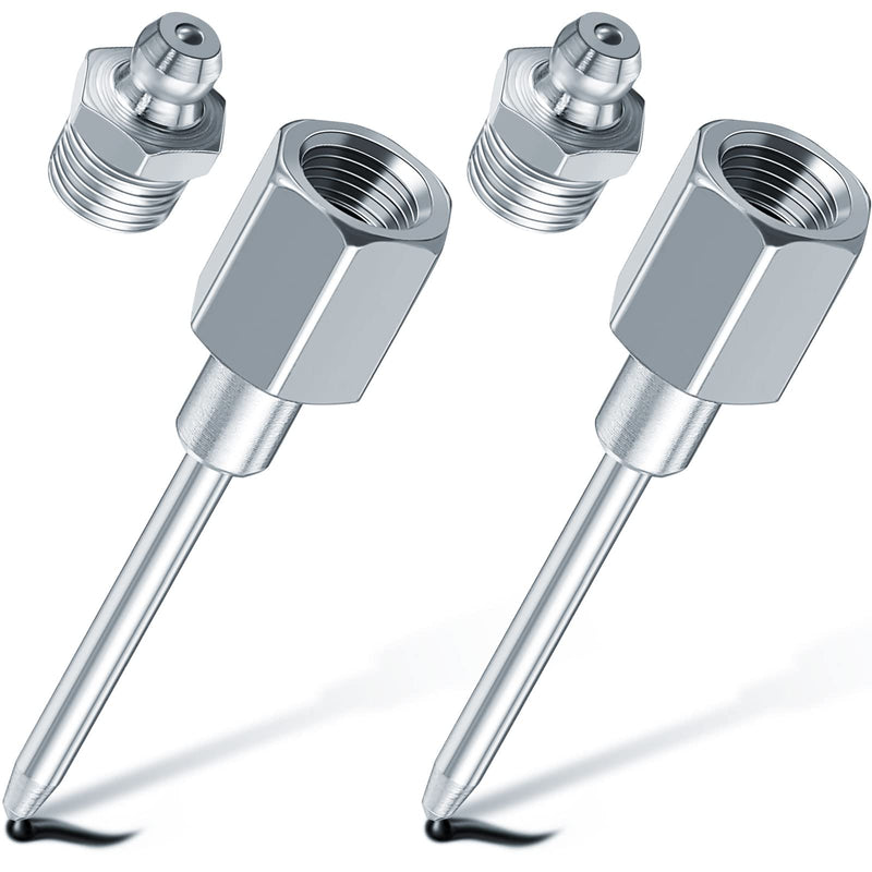 Grease Needle Nozzle, Needle Nose Grease Dispenser, Grease Gun Fittings and Gun Tips, Narrow Needle Greaser Adapter with 1/8 Inch NPT Threads (1 Pack)