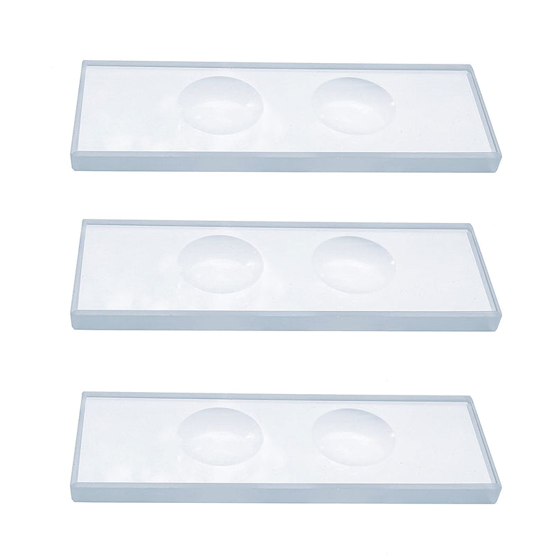 MUHWA Microscope Slide Double Concave, 5mm Thick (3) 3