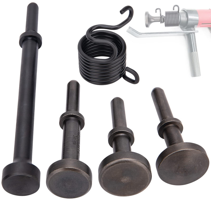 Smoothing Air Hammer Bits Set, 5Pcs Smoothing Air Hammer Tool Kit Air Hammer Atachments Air Chisel Bits, Extended Length Pneumatic Hammer Bit with Spring, Power Hammer Drills Tools & Home Improvement 5pcs smoothing air hammer bits