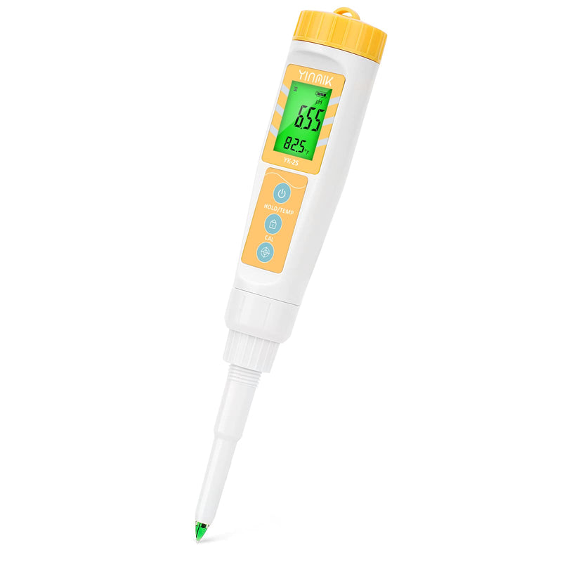 Digital pH Meter for Food, pH Probe for Sourdough and Bread Dough, Checking The pH of Fermenting Sausages and Salami, Waterproof pH Tester for Solid and Liquid Soft Soil Sample… pH Meter only