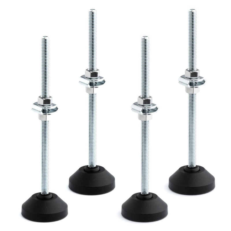 POWERTEC 6" Large Toggle Clamp Foot 4PK with Nuts & Washers, Oversized Stud Clamp Foot Compatible with Toggle Clamps for Table Saw Fence, Drill Press Table, and Woodworking Jigs (71700-P4) Toggle Clamp Foot, 4PK