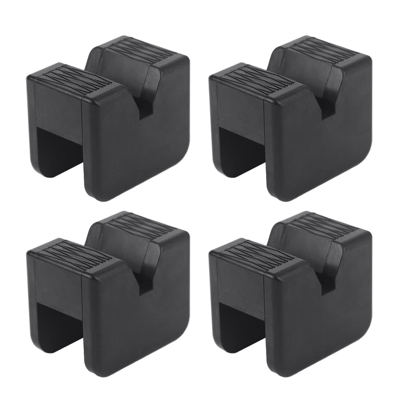 Jack Rubber Pad Adapter,Jack Stand Universal Heavy Duty Rubber,Slotted Frame Rail Pinch Welds Protector Floor Jack Pad Adapter(4 Pack)