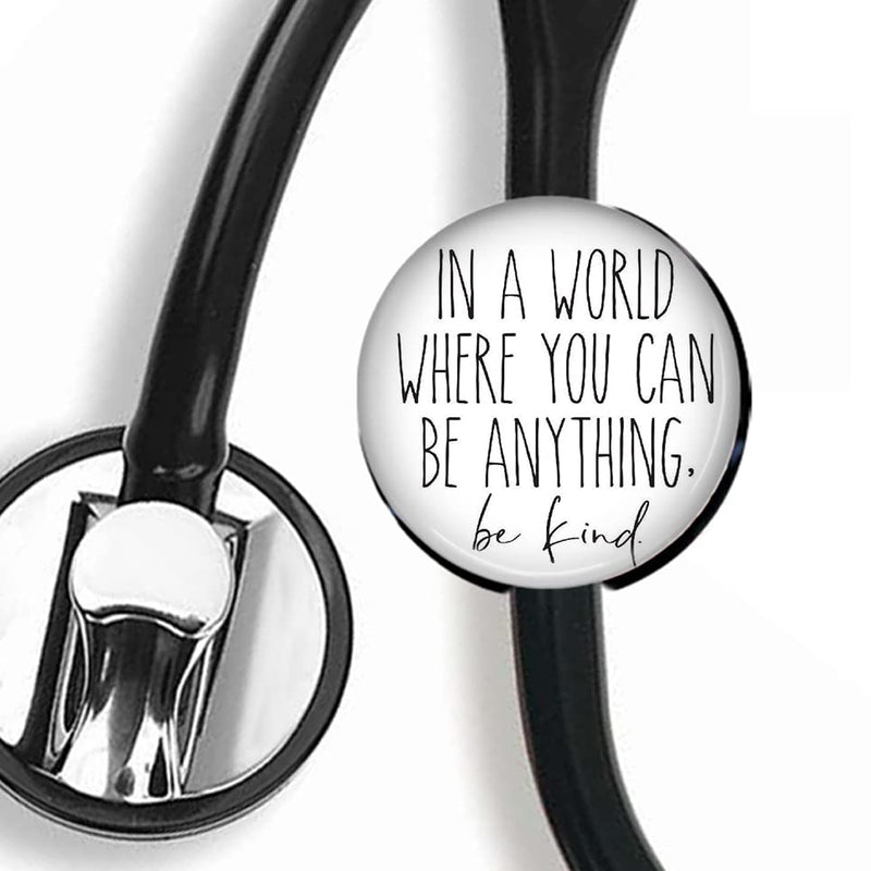 in A World Stethoscope Tag,Steth ID Tag,Nurse Badge