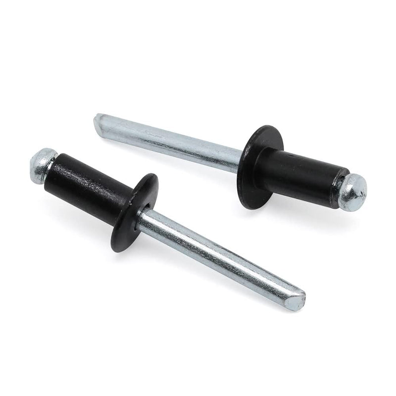 1/4" x 1" Aluminum Blind Rivets, Black, 6.5 x 25.4mm Pop Rivets, 100 PCS 1/4" x 1"