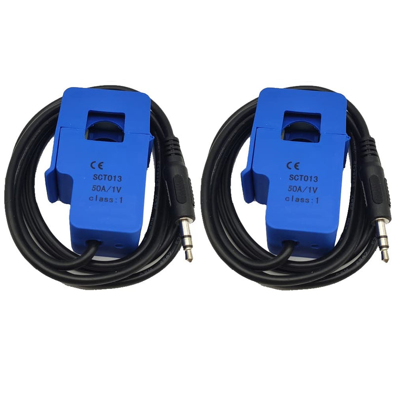2Pcs SCT-013-000 50A 1V Non-invasive Split Core Current Transformer Sensor SCT013 50A/1V