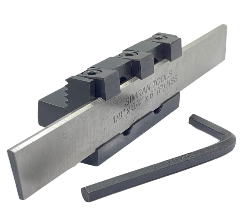 Lathe Adjustable Type Parting Cut Off Tool Holder 10mm Shank With 3/4" HSS Blade | Metal Lathe machine | T Type Cut Off Quality | Steel Tool - Hardened and Precisely Ground BPH-0051