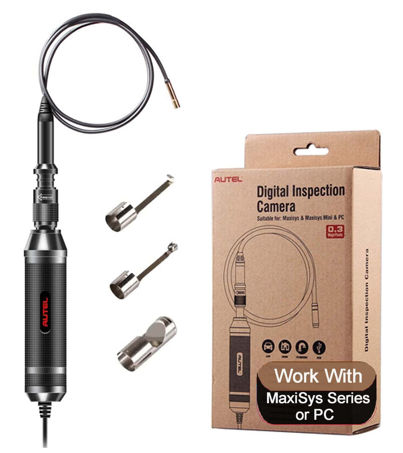 Autel MV108S MaxiVideo Digital Inspection Camera Video Scope with Waterproof Imager Head, Black, USB, Works with PC & MaxiSys Series (except MaxiSys 906)
