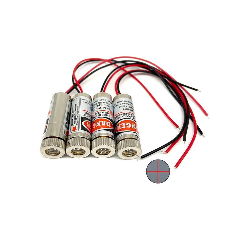 Red line laser module Industrial Laser Group Module adjustable focal length (cross-4packs) Cross-4packs