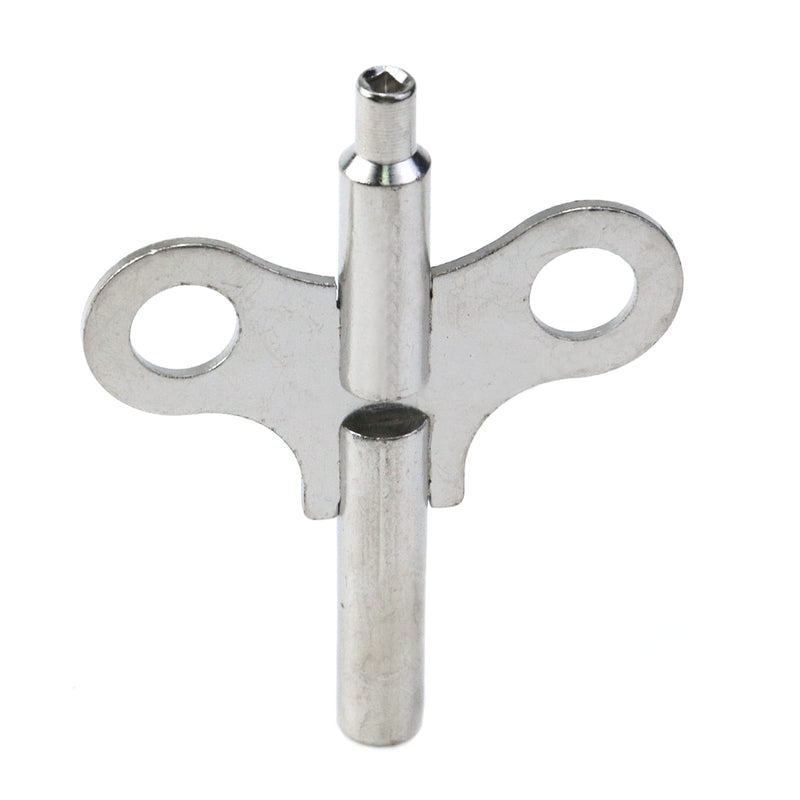 Double-Ended Clock Key Metal Winder Key Silver Wall Clock Accessories for Wooden Clock Watch Bracket Clock (4.4MM/2.2MM)