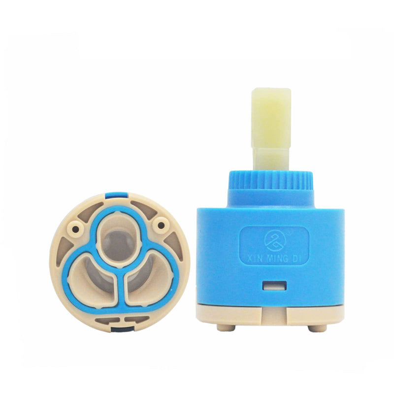 40mm MING DI Diameter Low Torque Ceramic Cartridge Without Distributor,Replacement for Single Handle Kitchen Basin Shower Faucet ，Ceramic Faucet Valve 40mm Low Torque（idle）