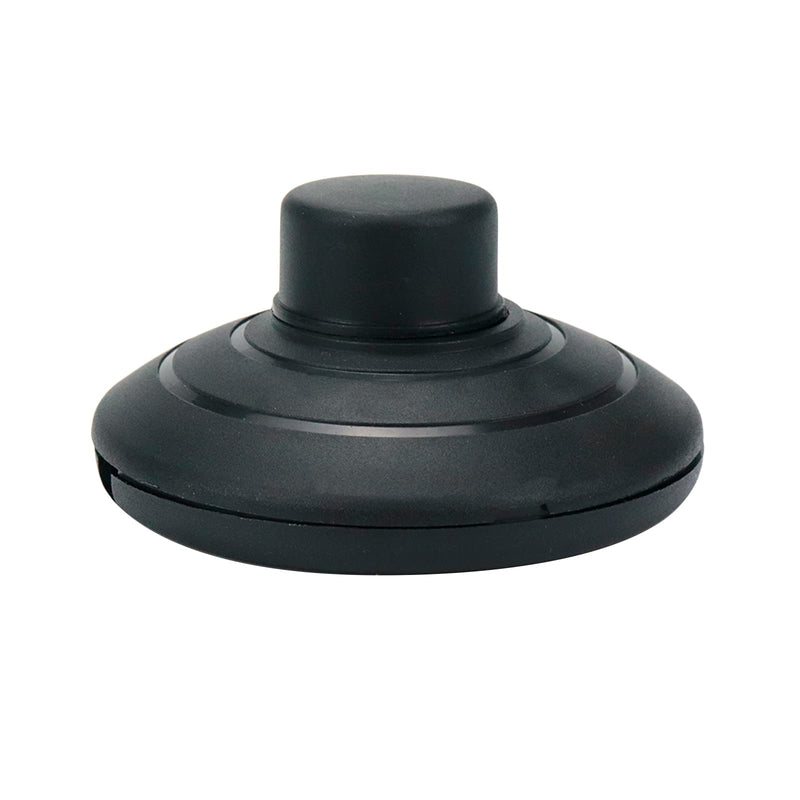 Black Floor Foot Switch,Round Floor Foot Switch Inline, Plastic Inline Foot Pedal Lamp Switch w/Push Step-on-Button for LED Light On-Off Control Black