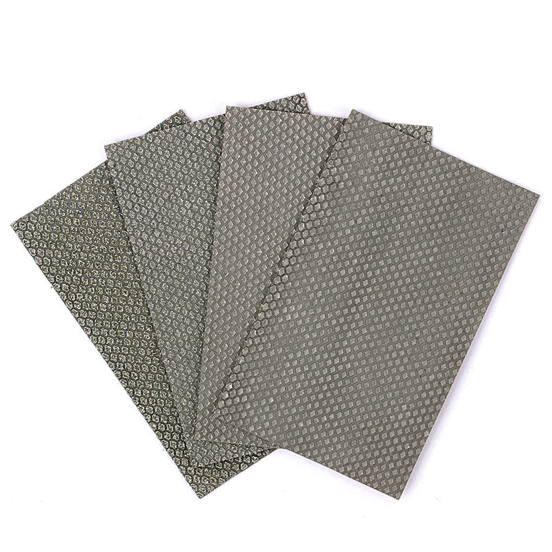 Diamond Sandpaper Electroplated Polishing Sheet Abrasive Sanding Paper Grit 60 120 200 400 Replacement Abrasive mix-4pcs