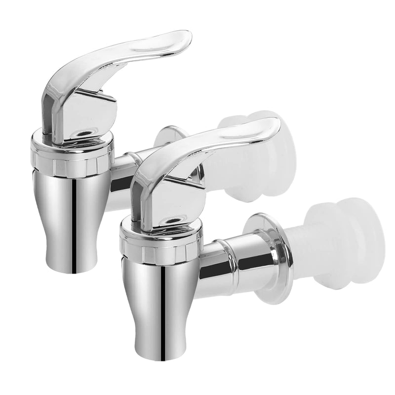 Spigot for Beverage Dispenser, 2 Pack Drink Dispenser Spigot Replacement Beverage Dispenser Spout Drink Spigot Water Dispenser Faucet Silver