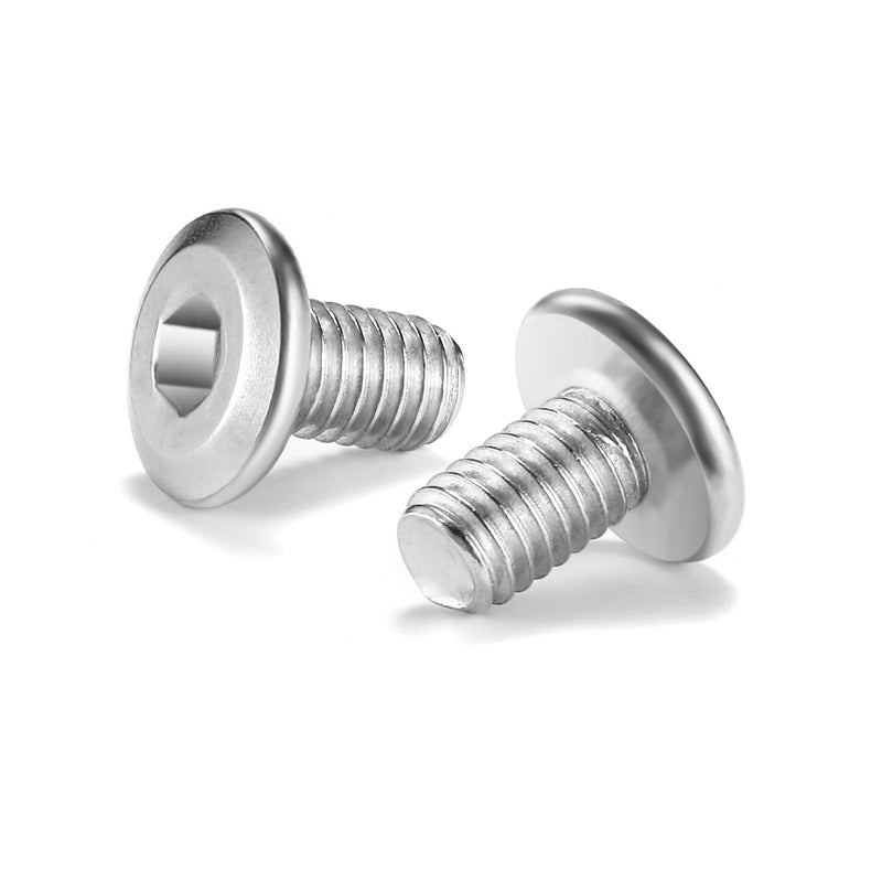 M6 x 10mm 20Pcs Flat Head Hex Socket Cap Screws Bolts, 304 Stainless Steel 18-8, Full Thread by SG TZH (with Hex Spanner) 20 M6 x 10mm