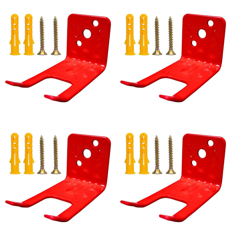 4 Pack Universal Fire Extinguisher Bracket, Fire Extinguisher Mounts & Brackets for 5 to 13 lbs, Universal for All Extinguishers with Valve Body Slots, Holder for Dry Chemical and Water Extinguishers
